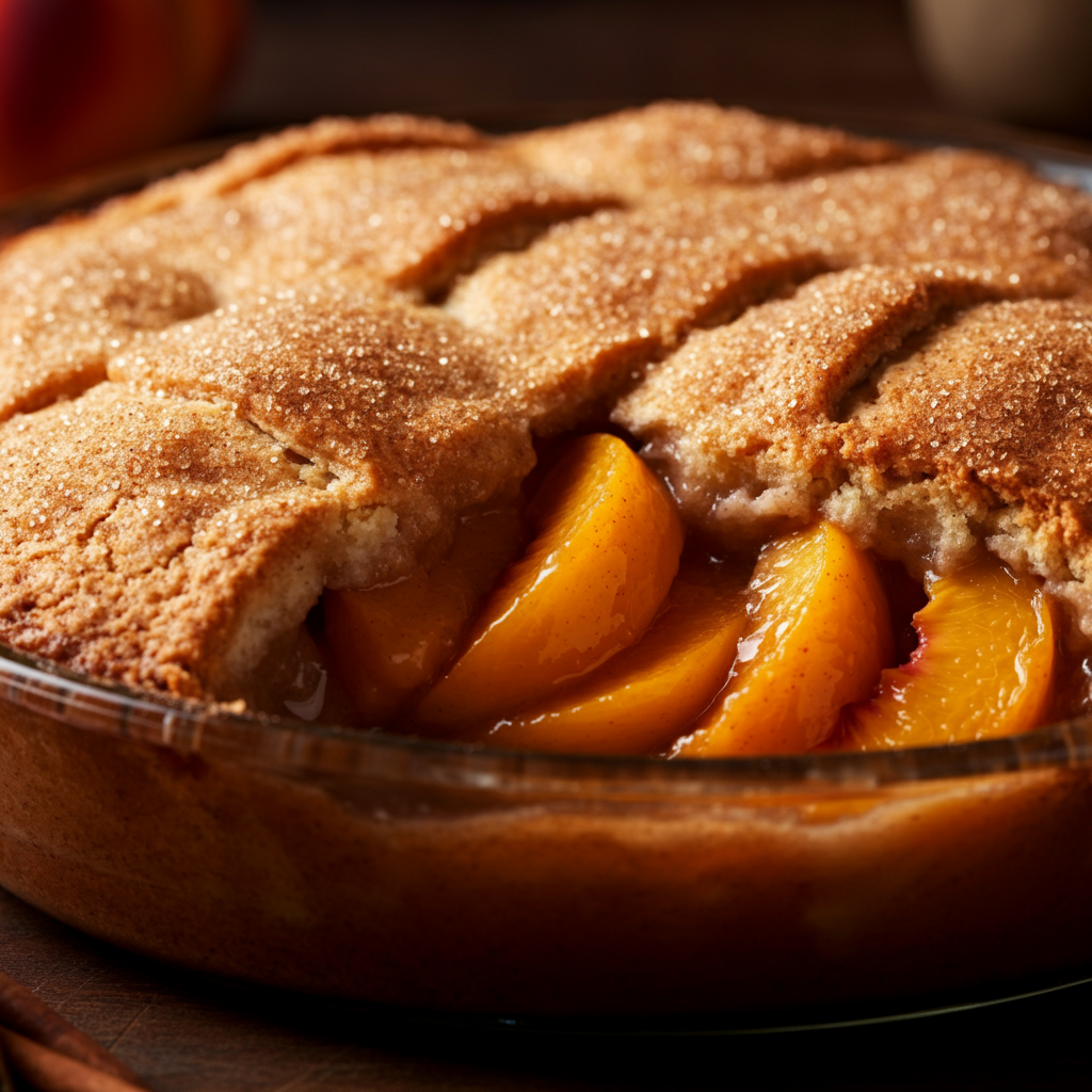 delicious peach cobbler